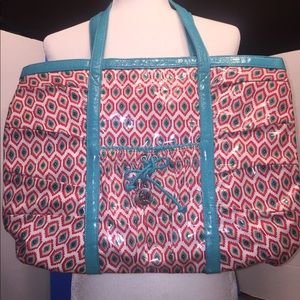 Vera Bradley’s Blue & Coral Pink “Take Me With You Tote”